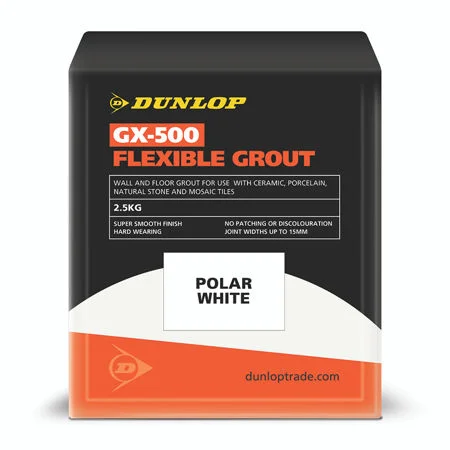 Dunlop GX-500 Flexible Grout Polar White 2.5kg Ref 25944