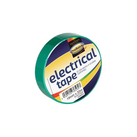 Electrical Insulation Tape 19mm x 20mtr Green Ref ELECTG20