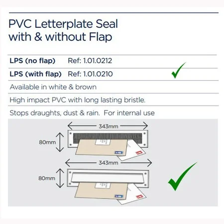 Exitex PVC Letterplate Seal With Flap Brown 343mm