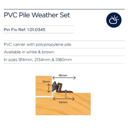 Exitex PVC Pile Weather Set 5180mm Brown