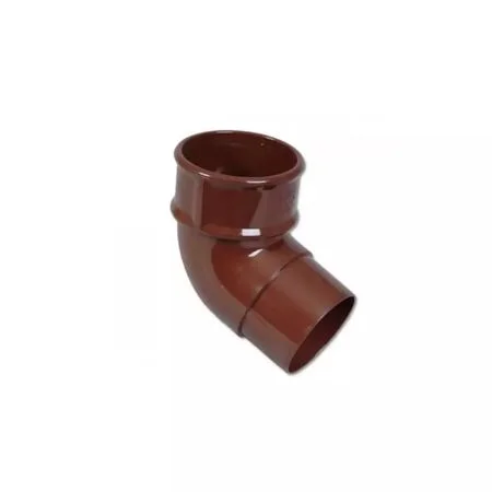 Floplast 68mm x 112.5 Deg Round Downpipe Offset Bend Brown.