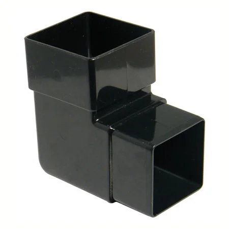 Floplast Square Black 65mm 90 Deg Ref RBS1