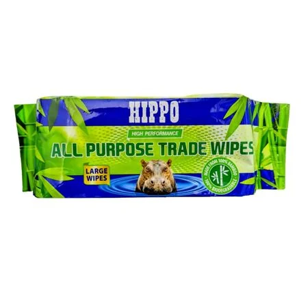 Hippo LARGE All Purpose Bamboo Wipes 43x20cm Pack 80no