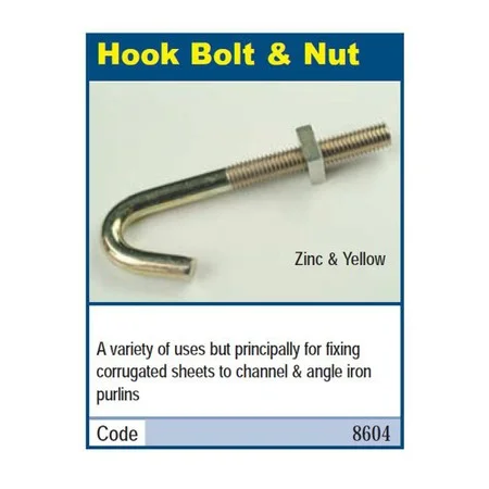 Hook Bolts M8 x 160mm