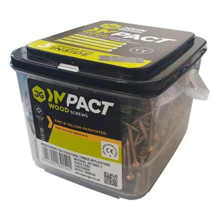 Impact Professional Woodscrew CSK 5.0mm x 90mm PZ2 ZYP Tub:325