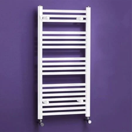 K-Rad 600mm x 800mm White Straight Towel Rail