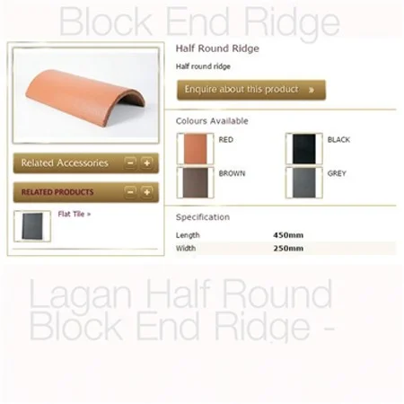 Breedon Half Round Ridge End - Anthracite Ref AG3420