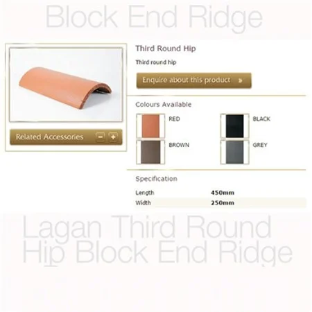 Breedon Third Round Hip Block End - Anthracite