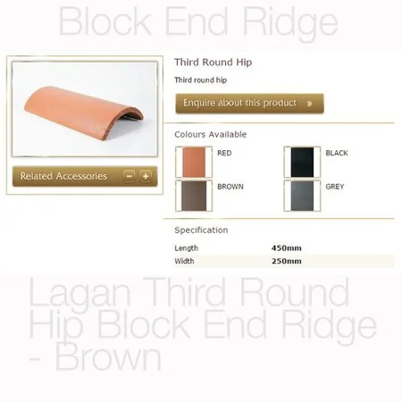 Breedon Third Round Hip Block End - Brown