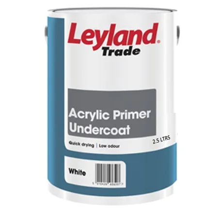 Leyland Acrylic Primer Undercoat White 2.5Ltrs Ref 264365
