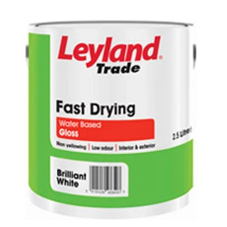 Leyland Fast Dry Gloss Brilliant White 2.5Ltrs Ref 306718