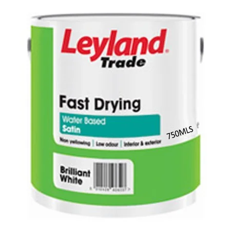 Leyland Fast Dry Satin Brilliant White 750Mls Ref 306714