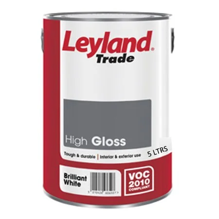 Leyland High Gloss Brilliant White 5Ltrs Ref 264606