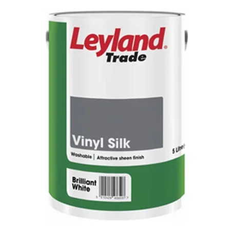 Leyland Vinyl Silk Brilliant White 5Ltrs Ref 264850