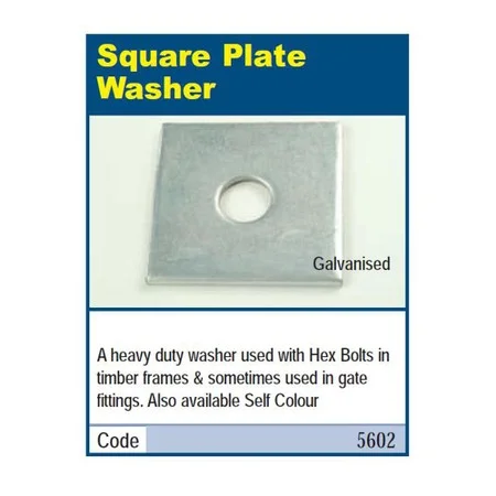 M12 x 50 x 50mm Bzp Plate Washers