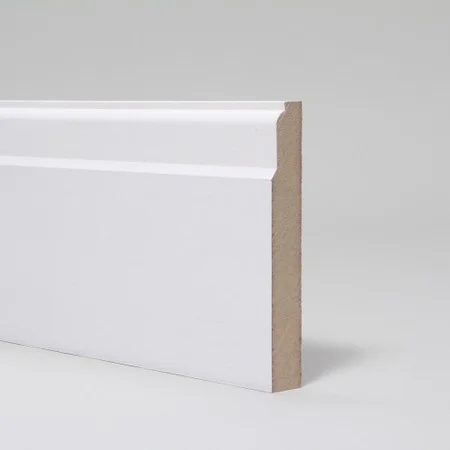 White Primed MDF Lambs Tongue Skirting 18mm x 119mm