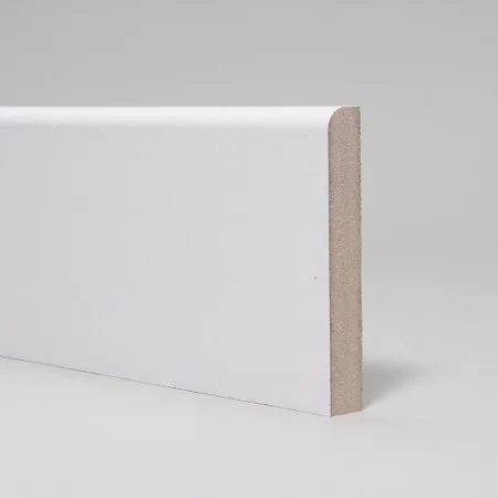 MDF 18mm x 119mm Rounded 1 Edge 9mm White Primed