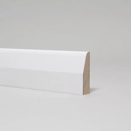 White Primed MDF 18mm x 144mm Chamfered & Rounded