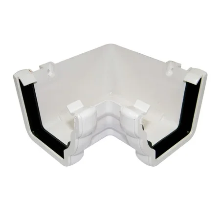 Floplast Niagara Ogee 110mm 90Deg Internal Angle White Ref RAN1