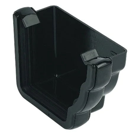 Floplast Niagara Ogee 110mm Right Hand External Stopend Black Ref REN2