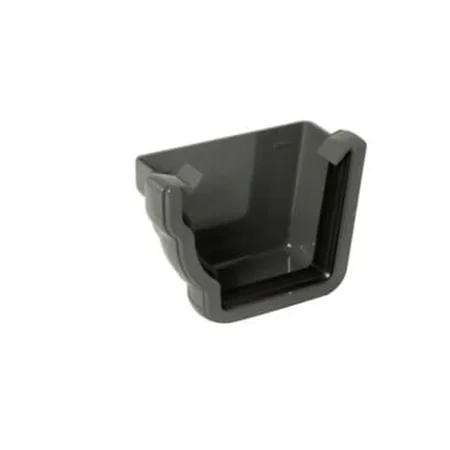 Floplast Niagara Ogee Gutter External Stop End Left Hand Anthracite REN1AG