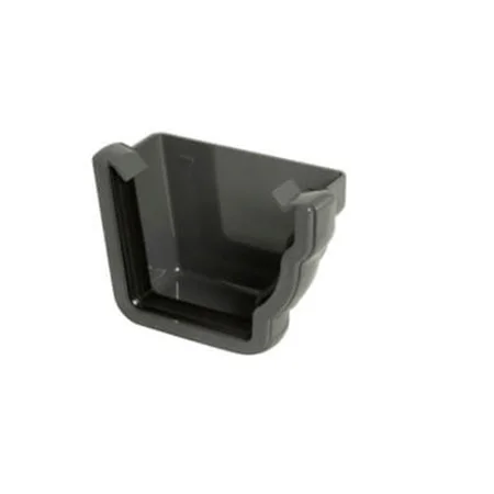Floplast Niagara Ogee Gutter External Stop End Right Hand Anthracite REN2AG