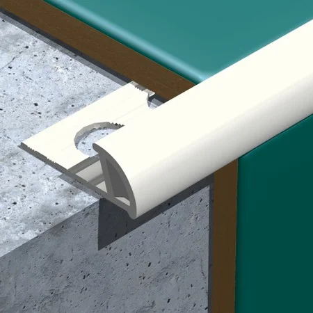 Plastic Tile Trim 10mm White 2.5Mtr