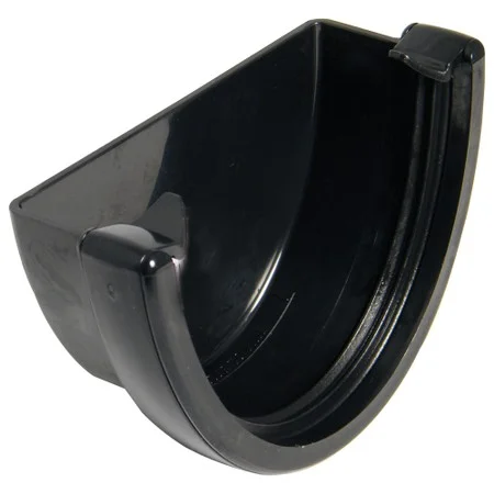 Floplast Deepflow Gutter External Stop End Black REF REH1