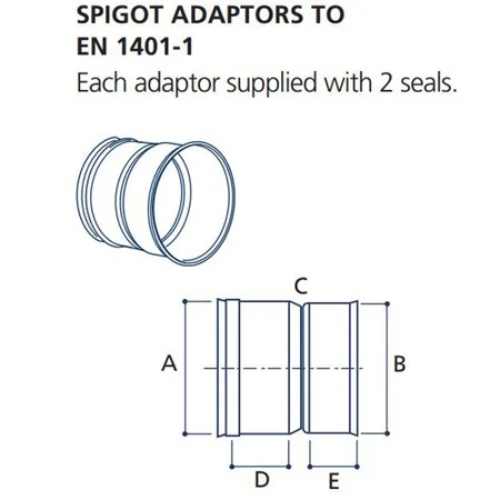 Polysewer 150mm Double soc to EN1401 Ref PS689