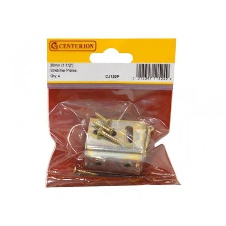 Pre Pack 38 x 28mm ZP Stretcher Plate (Pack of 4) Ref CJ120P