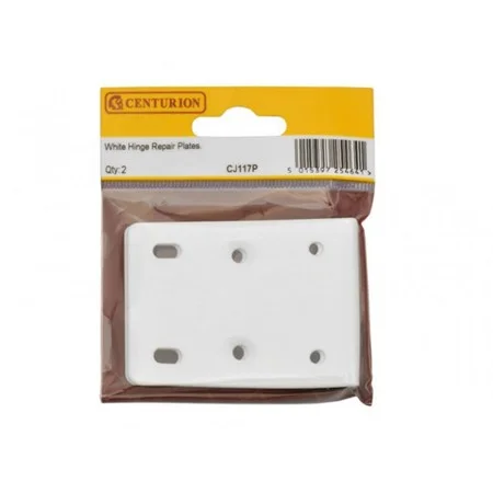 Pre Pack 75 x 10 x 55mm White Hinge Repair Plate (Pack of 2) Ref CJ117P