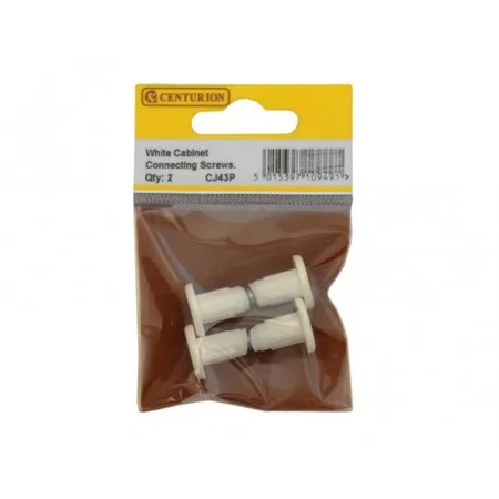 Pre Pack White Cabinet Connecting Screws (Pack of 2) Ref CJ43P