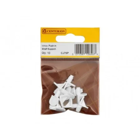 Pre Pack White Push In Shelf Support (Pack of 10) Ref CJ75P