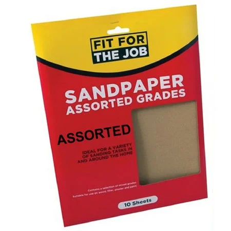 Pre Packed Sandpaper 10 Sheets of Assorted Ref Ffjasp10a