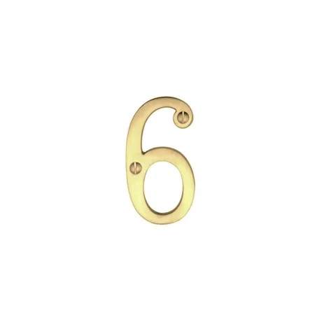Prepack Brass Numeral - 6