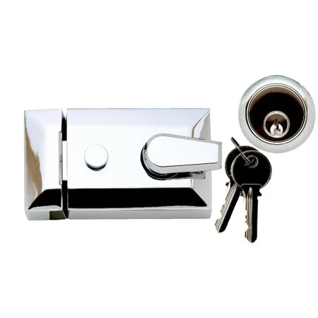 Prepack Deadlocking Nightlatch Chrome Case Standard