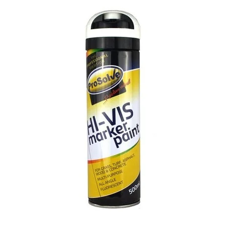 Prosolve Hi Vis Marker Spray 500ml White Ref PVHIVISWA