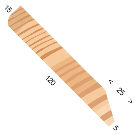 Redwood Skirting 19 x 125mm Pencil Round/Chamfered