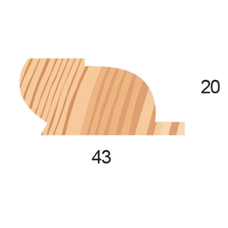 Redwood 25x50mm Pat1 Picture Rail