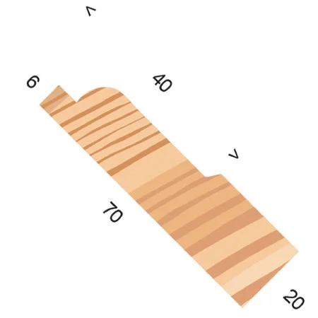 Redwood 25 x 75mm Lambs Tongue Architrave