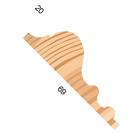 Redwood 25x75mm Pattern 6 Dado Rail