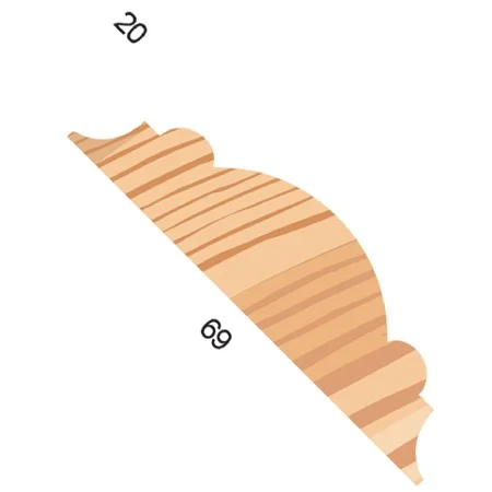 Redwood 25x75mm Pattern 7 Dado Rail