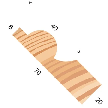 Redwood 25 x 75mm Torus Architrave