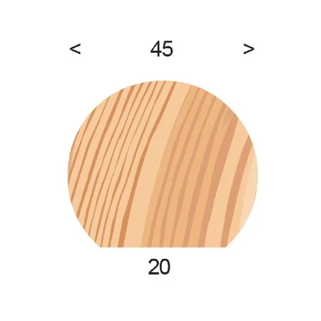 U/S Redwood 50X50mm Mopstick Handrail