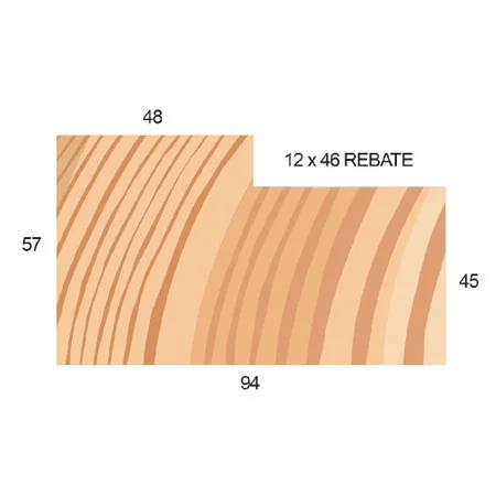 Redwood 63X100mm Square Frame