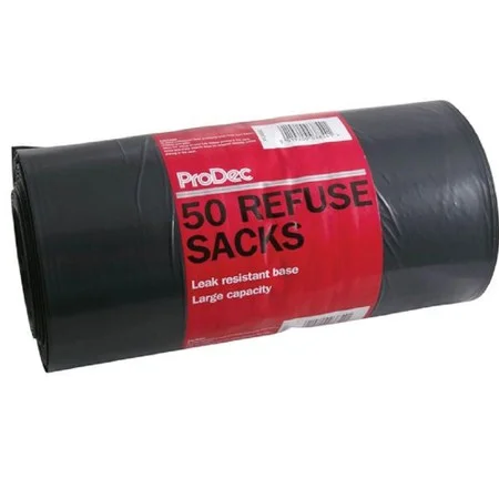 Roll 50 Black Refuse Sacks Ref ffjrs50