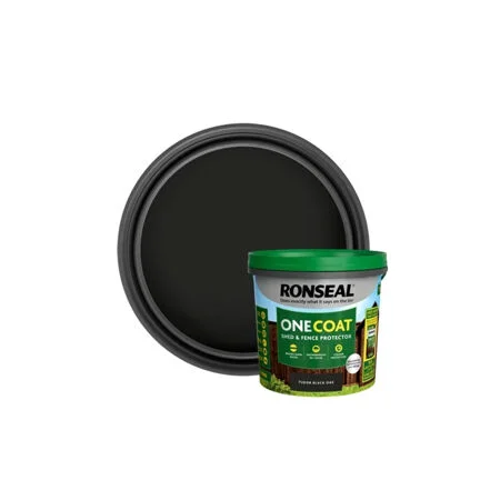 Ronseal One Coat Shed & Fence Protector Tudor Black Oak 9Ltr
