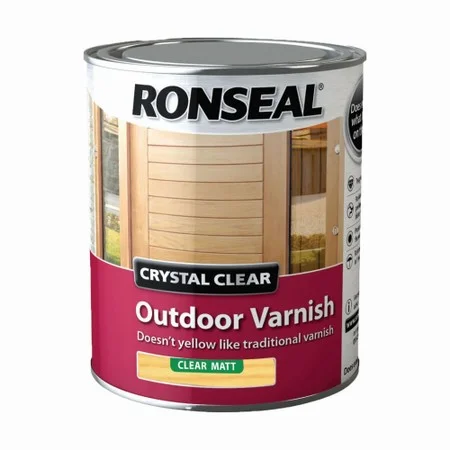 Ronseal Trade Crystal Clear Exterior Matt Varnish 750Ml Ref 38595