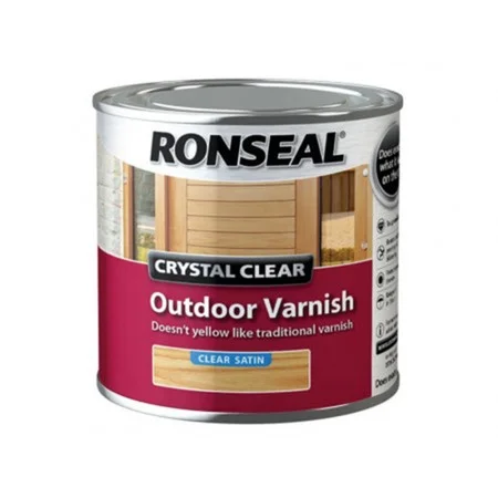 Ronseal Trade Crystal Clear Exterior Satin Varnish 750Ml Ref 38596