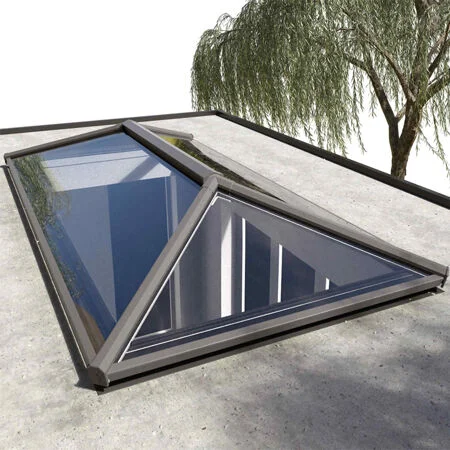 Aluminium Skylight Roof Black Ext White Int 2000mmx1000mm